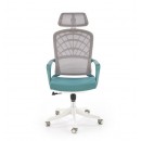 Кресло компьютерное HALMAR VESUVIO 2 бирюзовый/серый/белый